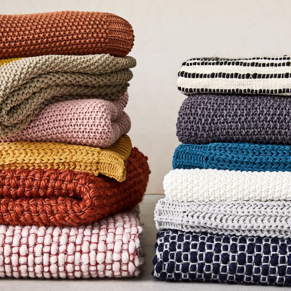 Cotton Knit Throws West Elm UK